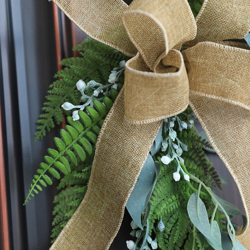 American Christmas Wreath Rattan Door Hanging Small Fresh Natural Decor Simulation Letter | Home Decor