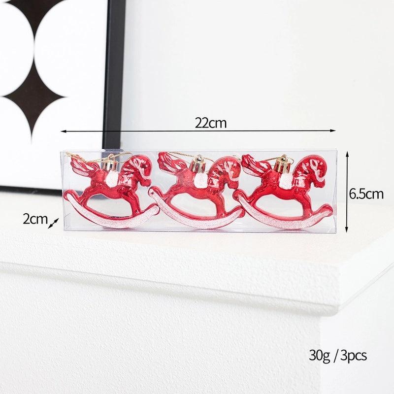 Christmas Sweet Ball Horse Plastic Ornaments Set | Christmas Decorations