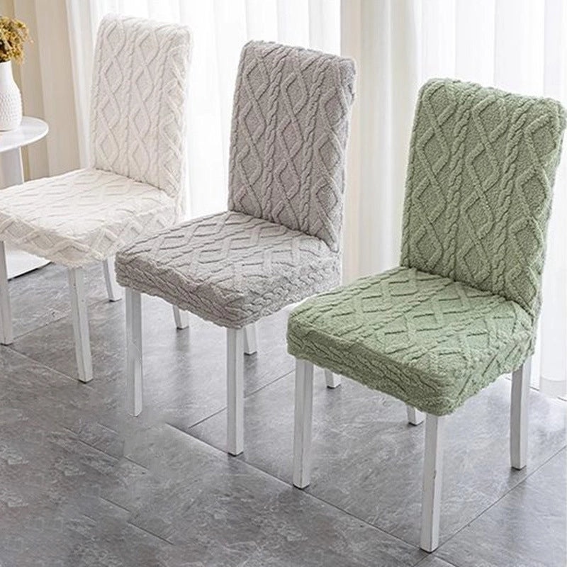Jacquard Elastic Chair Cover Thickened Cushion Dining Room Universal Fit|Home Decor & Furniture Accessories