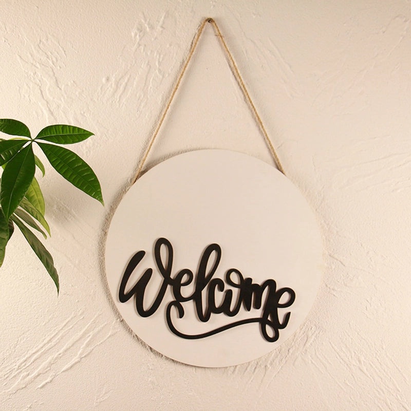 Wooden Welcome Sign Hanging Door Ornament for Easter and Christmas Home Decor | Home Decor