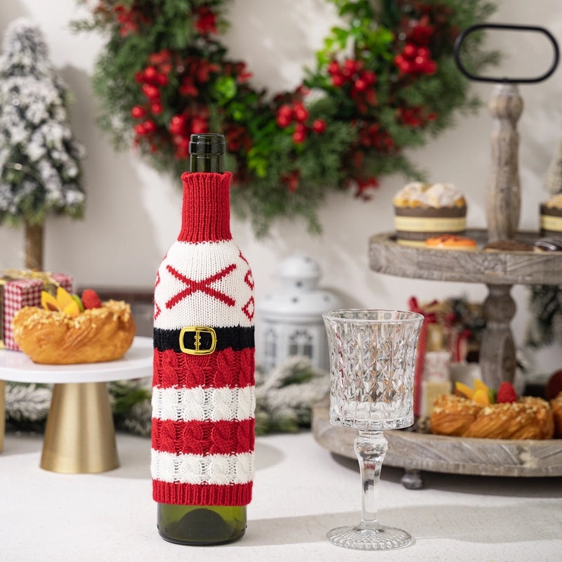 Christmas Nordic Style Cute Letter Polyester Party Festival Bottle Cover|Home Decor & Party Supplies
