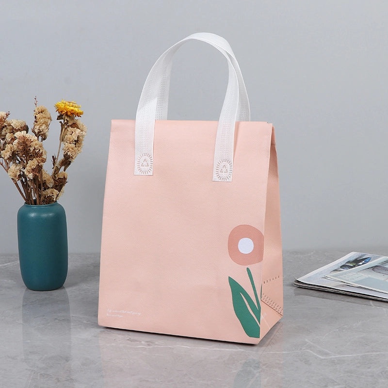 Minimalist Modern Letter Cake Design Thermal Nonwoven Tote Bag|Fashion Accessories Bags