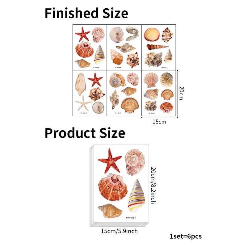 Casual Starfish and Shell PVC Wall Decals Beach Theme Home Decor|Wall Stickers