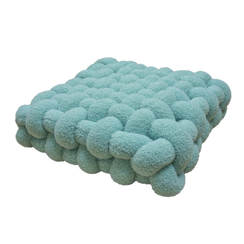 Nordic Lambswool Square Plush Chair and Sofa Cushion Woven Decorative Bay Window Pillow|Home Decor Cushions