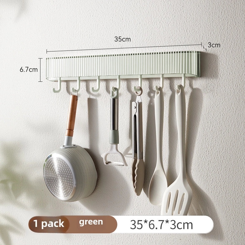 Wo Dou Kitchen Wall Mount Rack Set with Knife Holder, Chopsticks Cage, Pot Cover Storage Box | Kitchen Storage & Organization