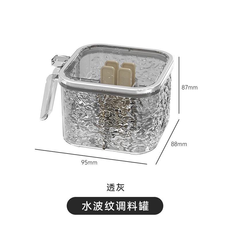 Yimijia Glacier Pattern Salt and Spice Jar Kitchen Storage Container Household Seasoning Box|Kitchen Storage & Organization