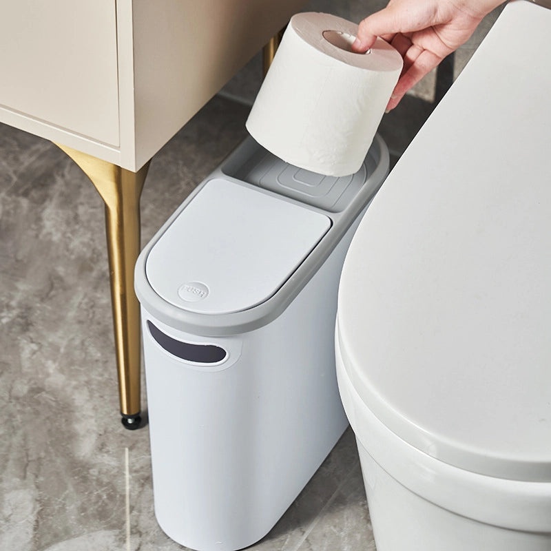 Elegant Minimalist Solid Color PP Waste Bin | Home & Office Storage Solutions