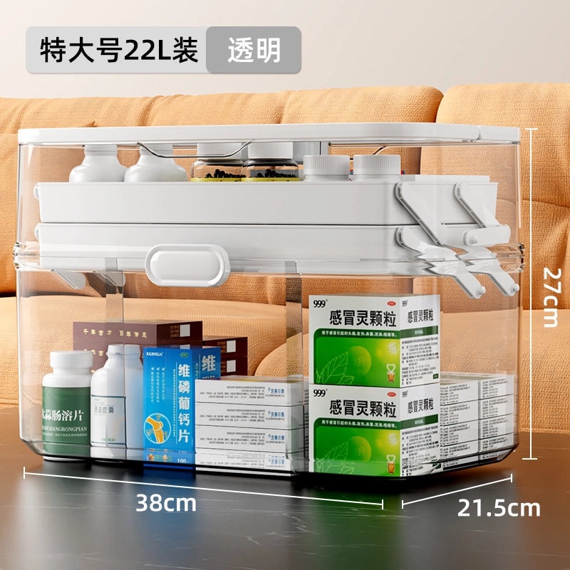 Multi-layer Portable Medicine Storage Box Foldable Grid Organizer for Household Use|Home Storage & Organization