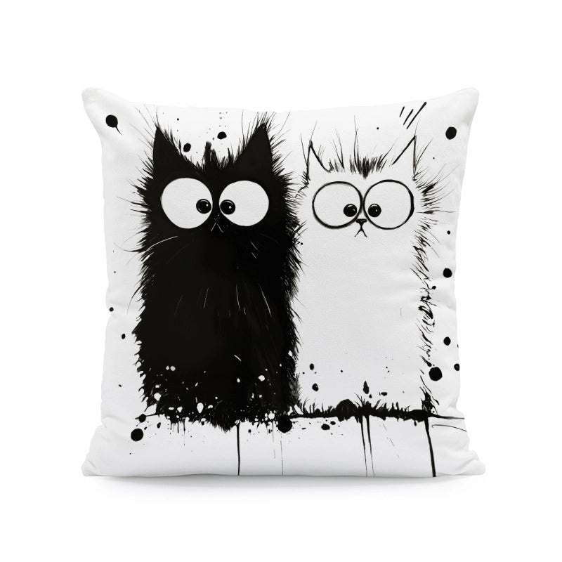 Adorable Cat Plush Pillow Covers for Couch and Sofa Decor|Home Decor Accessories