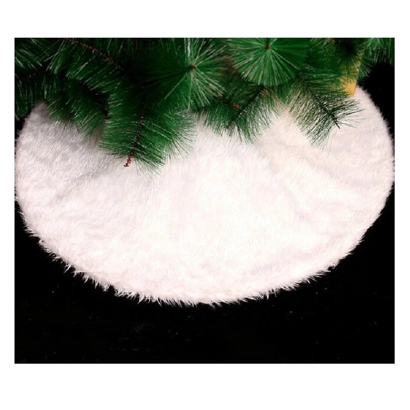 Christmas Plush Tree Dress White 60 Inch Long Hair Christmas Tree Decoration | Christmas Decorations