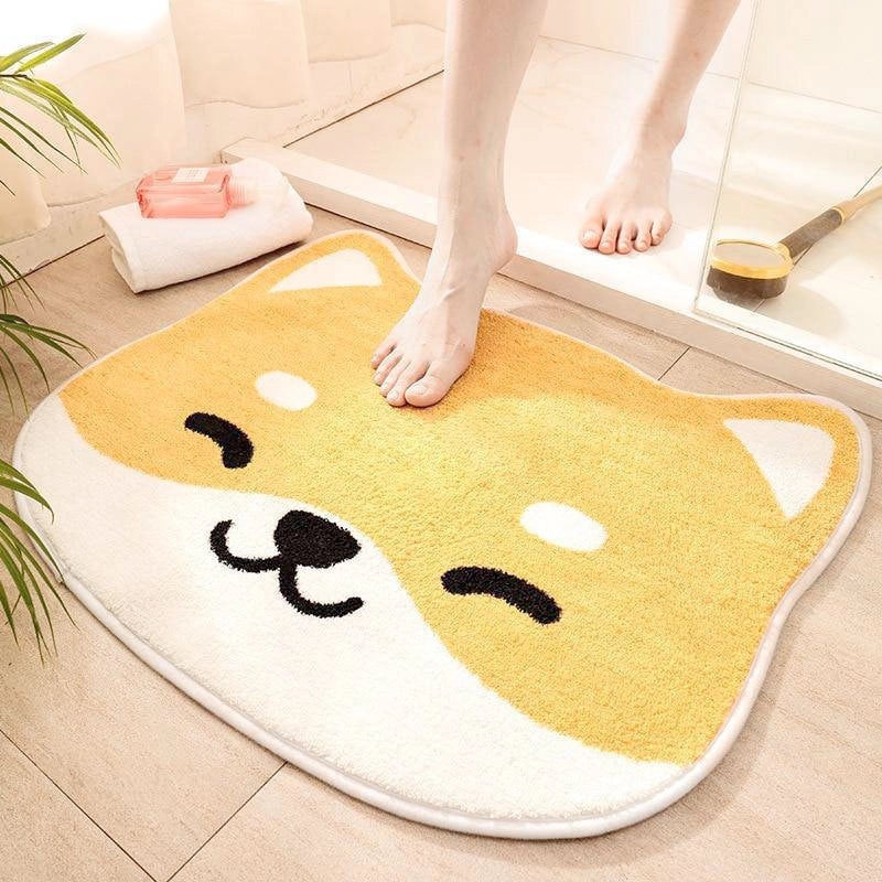 Animal Print Polyester Bath Mat for Casual Vacation Use|Home Decor & Bath Accessories