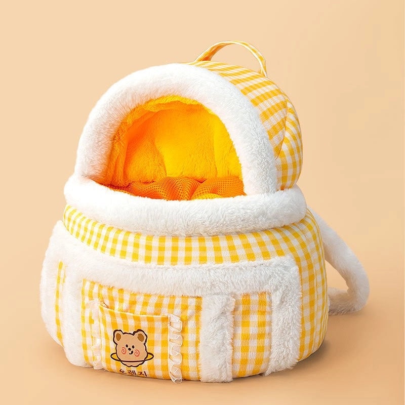 Adorable Canvas Cat & Small Dog Carrier Bag with Head-Out Window, Crossbody & Handheld Shoulder Pet Travel Bag|Pet Accessories