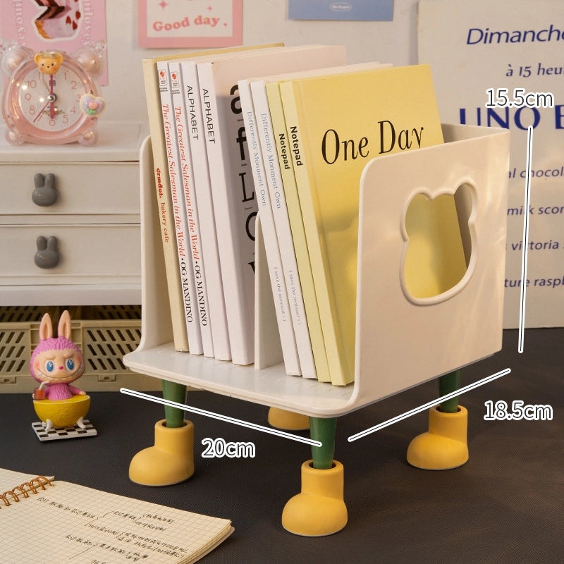 Modern Solid Color Bear-Shaped Plastic Book Stand for Daily Use|Home & Office Accessories