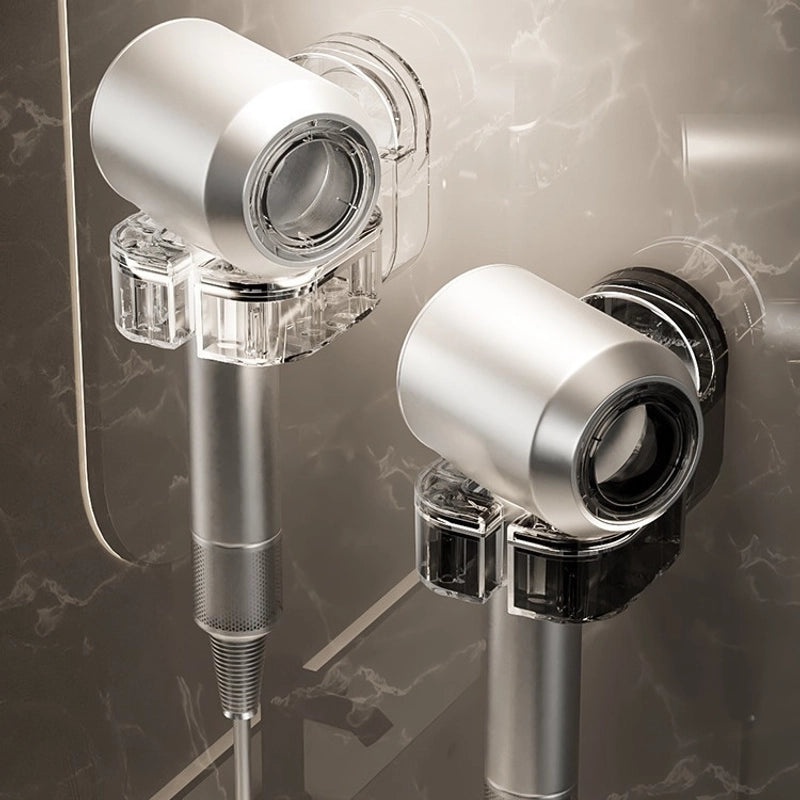 Punch-Free Wall-Mounted Hair Dryer Holder Strong Suction Cup Storage Rack Organizer|Bathroom Accessories