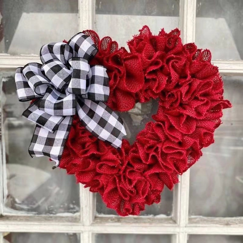 Red Heart Love Wreath with Big Arrow Romantic Valentine's Day Home Decor Gifts|Home Decor