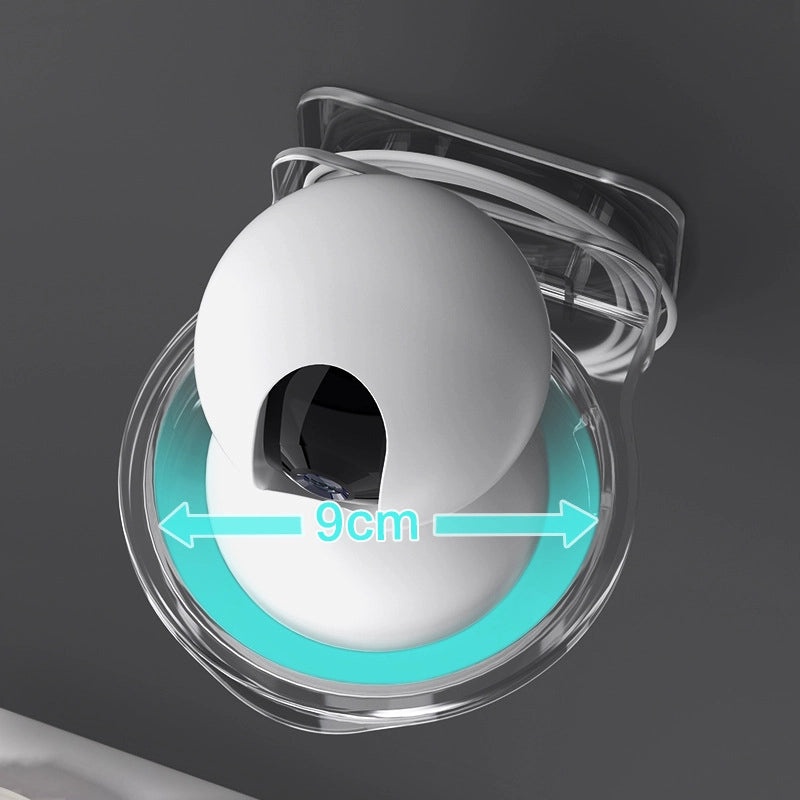 Japanese-style Round Seamless Wall-mounted Camera Bracket Multi-functional Nail-free Small Storage Rack|Home Security Accessories