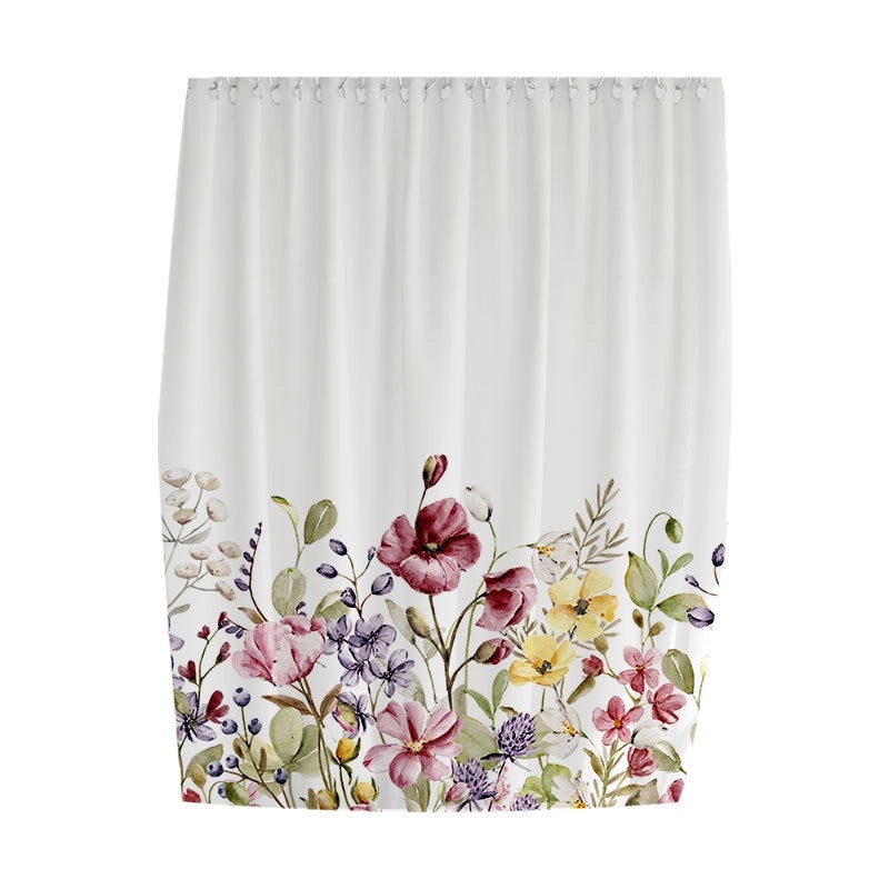 Pastoral Floral Polyester Shower Curtain for Bathroom Decor|Home & Bath
