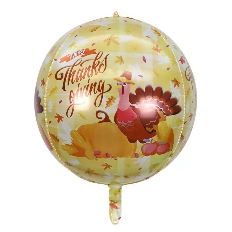 Minimalist Classic Pumpkin Aluminum Film Christmas Balloons | Holiday Party Decorations