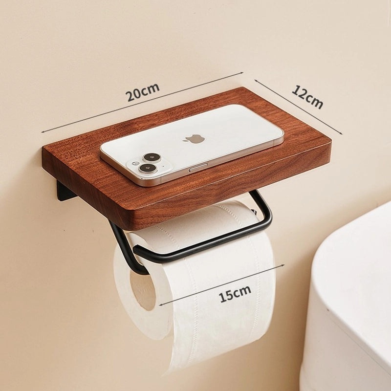 Elegant Solid Color Wooden and Aluminum Tissue Dispenser | Home & Living Accessories