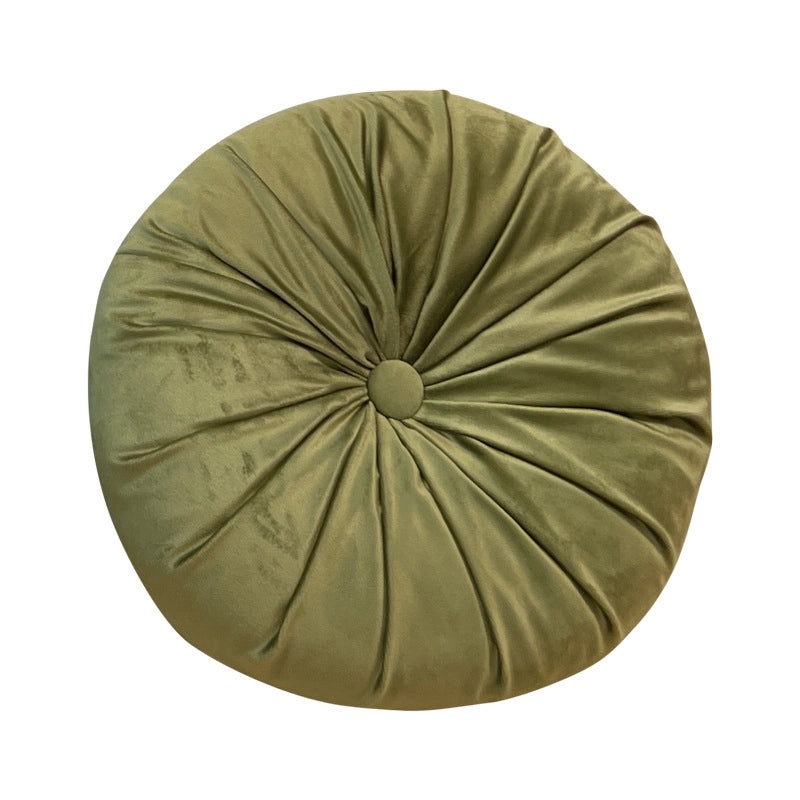 Round Pumpkin Plush Pillow Soft Solid Color Flannel Cushion for Living Room Sofa|Home Decor Cushions