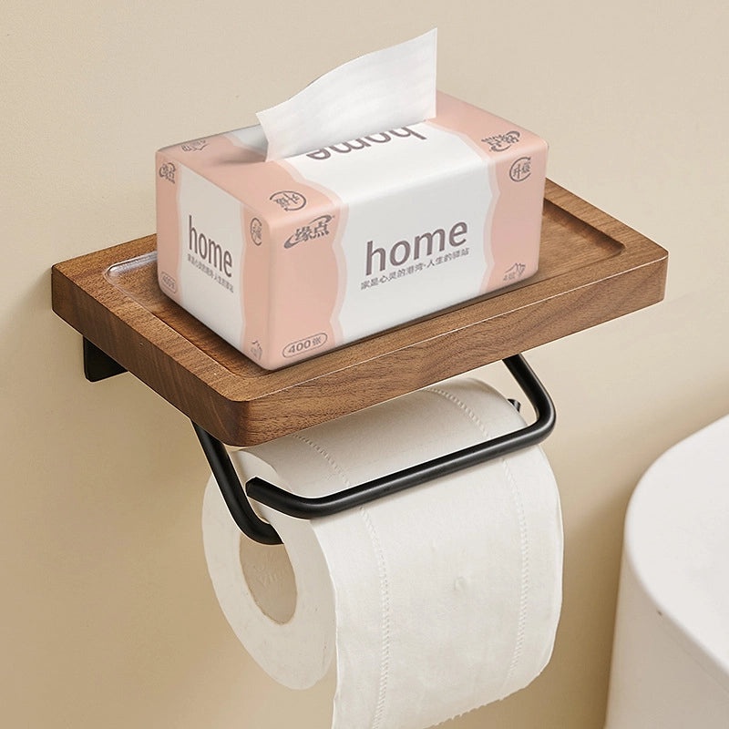 Elegant Solid Color Wooden and Aluminum Tissue Dispenser | Home & Living Accessories