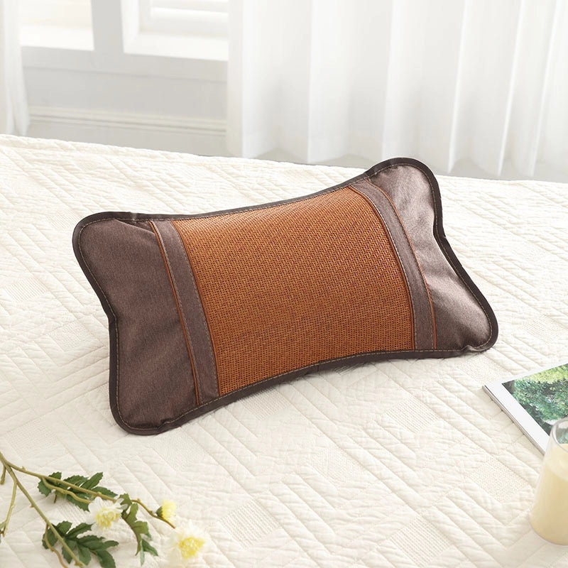 Summer Bamboo Rattan Pillow Breathable Buckwheat Neck Cushion for Adults Dorm Room|Home & Living > Bedding > Pillows