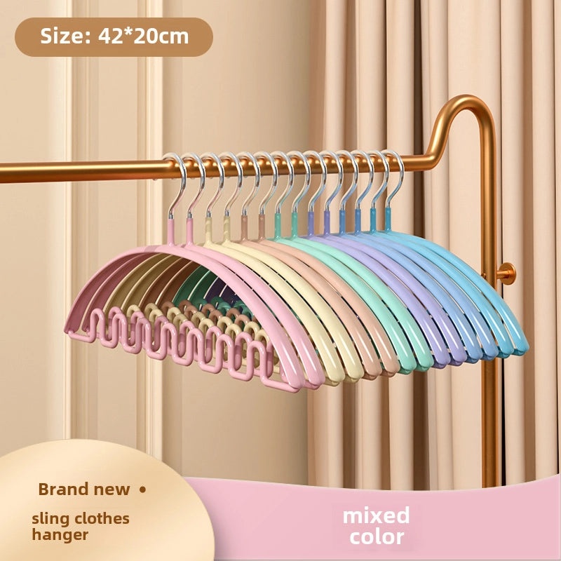 Lightweight Luxury Black Wave Pattern Underwear Hanger Multi-Functional Plastic Clothes Rack for Dormitory Storage|Home Storage & Organization
