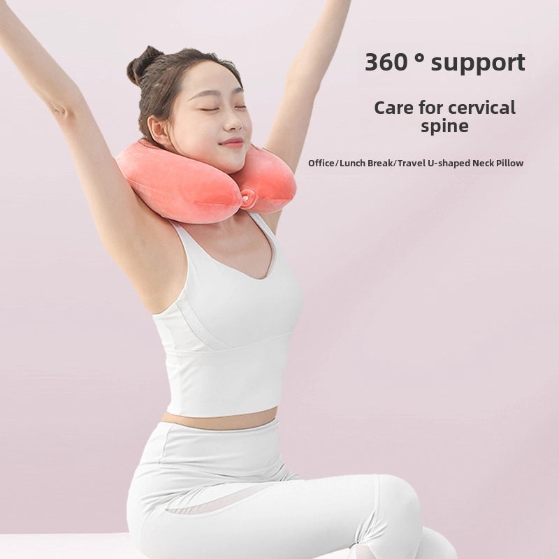 Memory Foam U-Shaped Travel Neck Pillow for Car, Plane, Student Nap | Travel Accessories