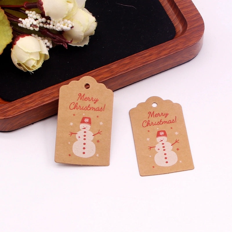 100 PCS Christmas Jewelry Packaging Cards Minimalist Letter Design|Jewelry Packaging Supplies