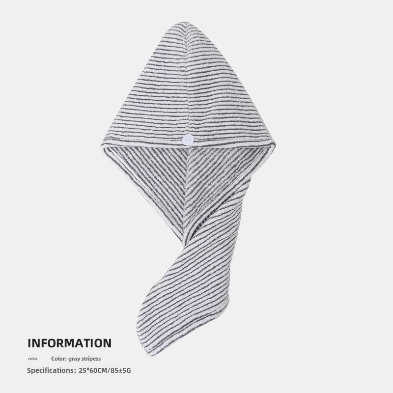 Coral Velvet Bamboo Charcoal Antibacterial Double-layer Hair Drying Towel Cap for Women | Hair Care Accessories