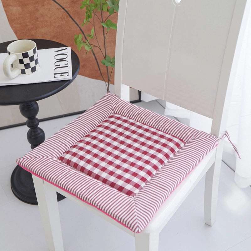 Plaid Polyester Seat Cushion for Chairs|Home Decor & Furniture Accessories
