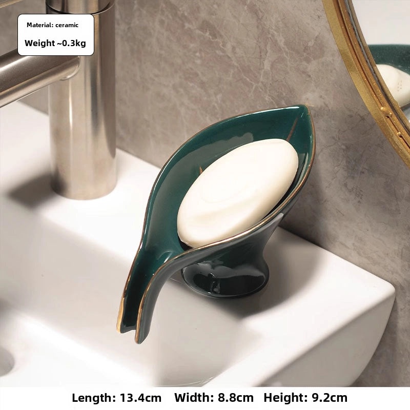European Ceramic Soap Dish with Drainage | Bathroom Accessories