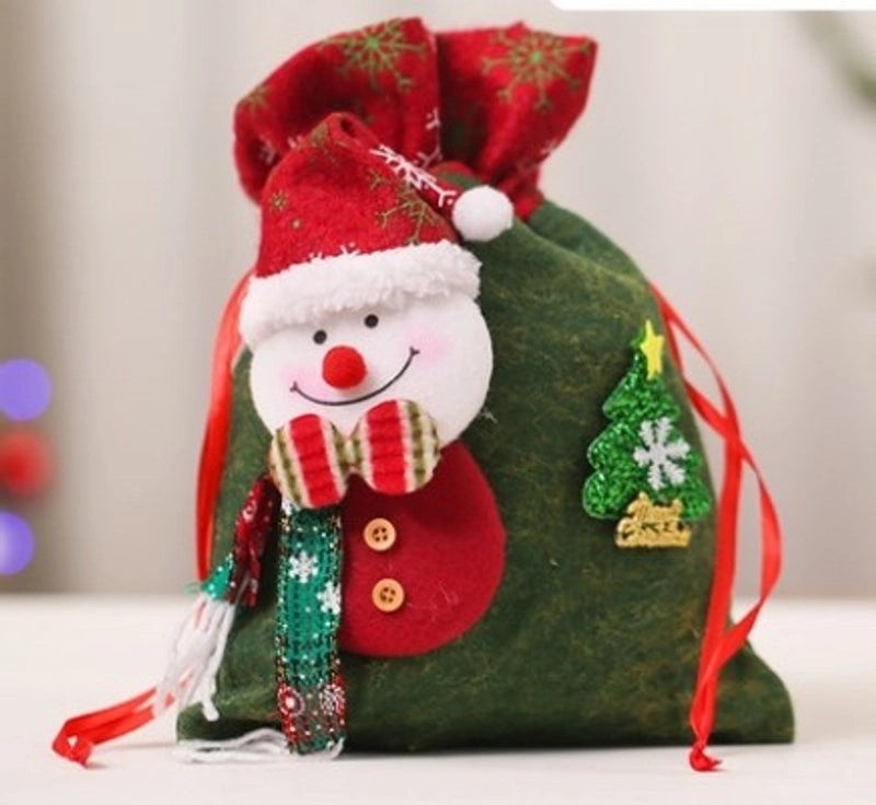 Christmas Festival Gift Bags Cute Santa Claus Elk Christmas Tree Party Streetwear|Holiday Accessories