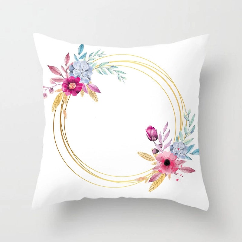 Modern Pastoral Letter and Plant Linen Pillow Covers for Couch and Sofa Decor | Home Decor & Pillows