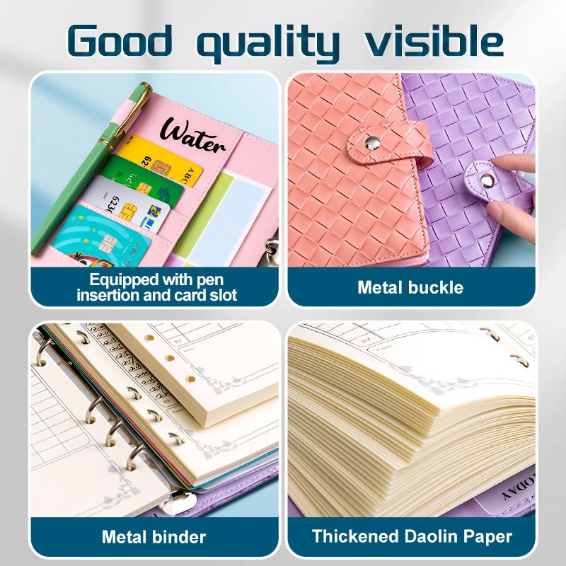 Solid Color PU Leather Notebook Set for School | Stationery & Notebooks