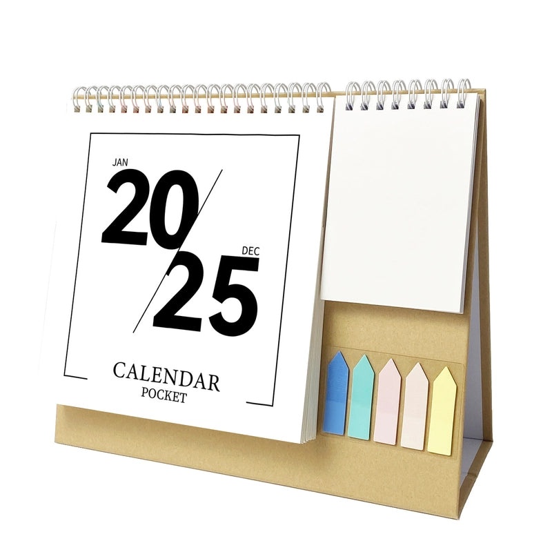 Minimalist Letter Paper Desk Calendar for New Year | Home Office Decor