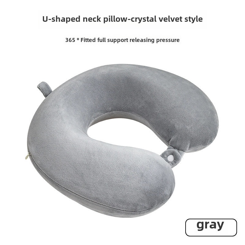 Memory Foam U-Shaped Travel Neck Pillow for Car, Plane, Student Nap | Travel Accessories