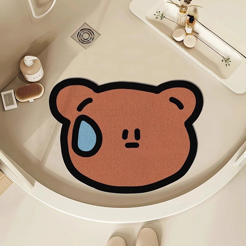 Cartoon Silent Dog Silk Bathroom Shower Floor Mat Non-Slip Anti-Slip Foot Pad | Bathroom Accessories