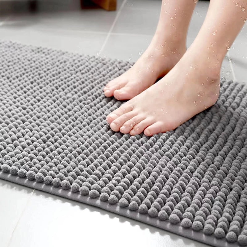 Soft Chenille Plush Floor Mat | Bathroom & Bedroom Carpet Absorbent Door Rug | Home Decor Accessories|Bath Mats
