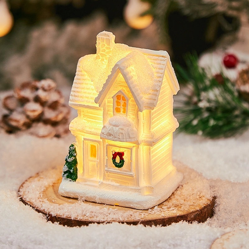 Christmas Mini Ornaments Luminous Holiday Decorations Christmas Eve Micro Landscape Desktop Window Gift Ideas|Home Decor & Holiday Accessories