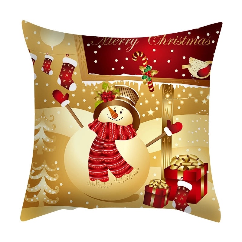 Christmas Vacation Santa Claus Peach Skin Pillow Covers Sofa Couch Decorative Cases|Home Decor