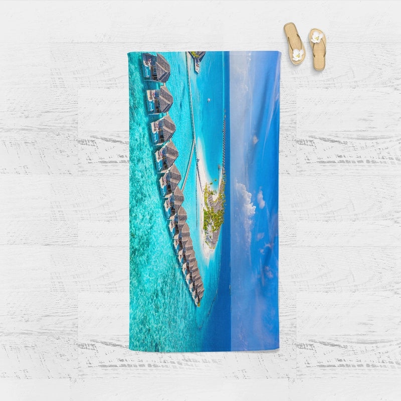 Double-sided Velvet Quick-dry Printed Beach Towel Custom Gym Yoga Sweat Towel|Beach Towels & Gym Accessories