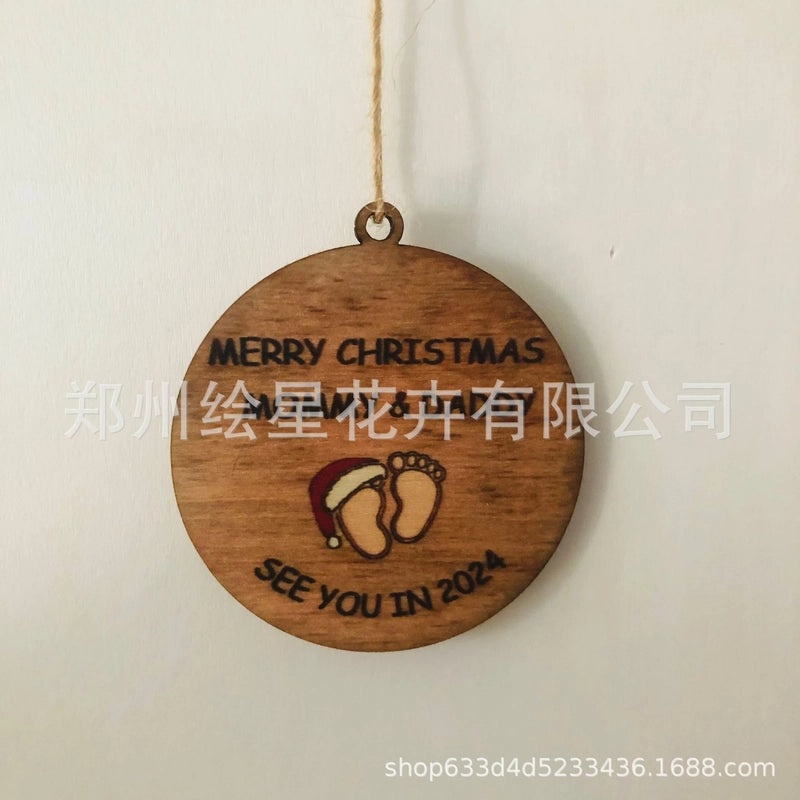 Christmas Modern Pastoral Style Wooden PVC Ornament|Home Decor & Seasonal Decorations