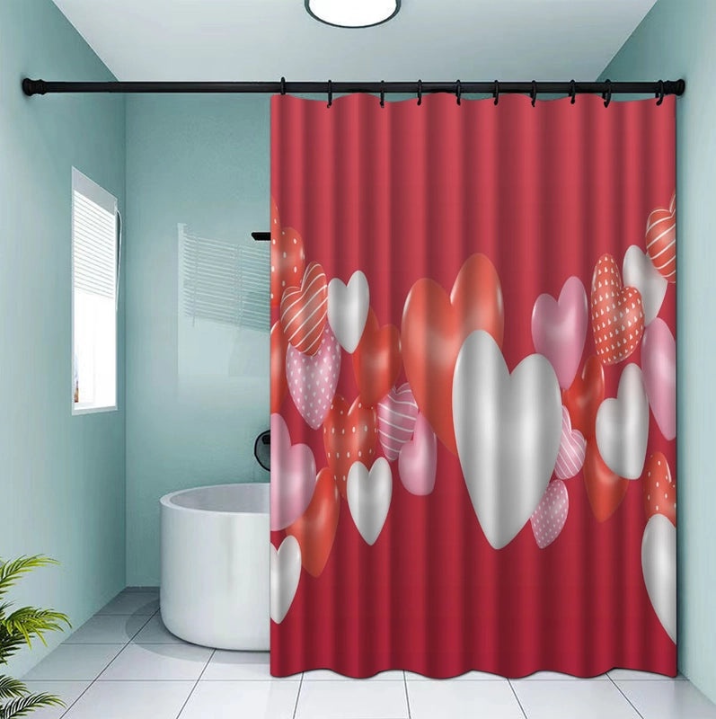 Sweet Heart Shape Polyester Door Curtain for Bathroom|Home Decor Curtains