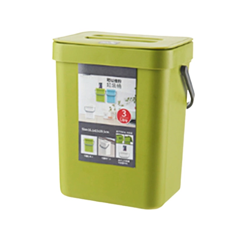 Wall-mounted Plastic Trash Can with Lid for Kitchen and Bedroom | Home & Kitchen Storage