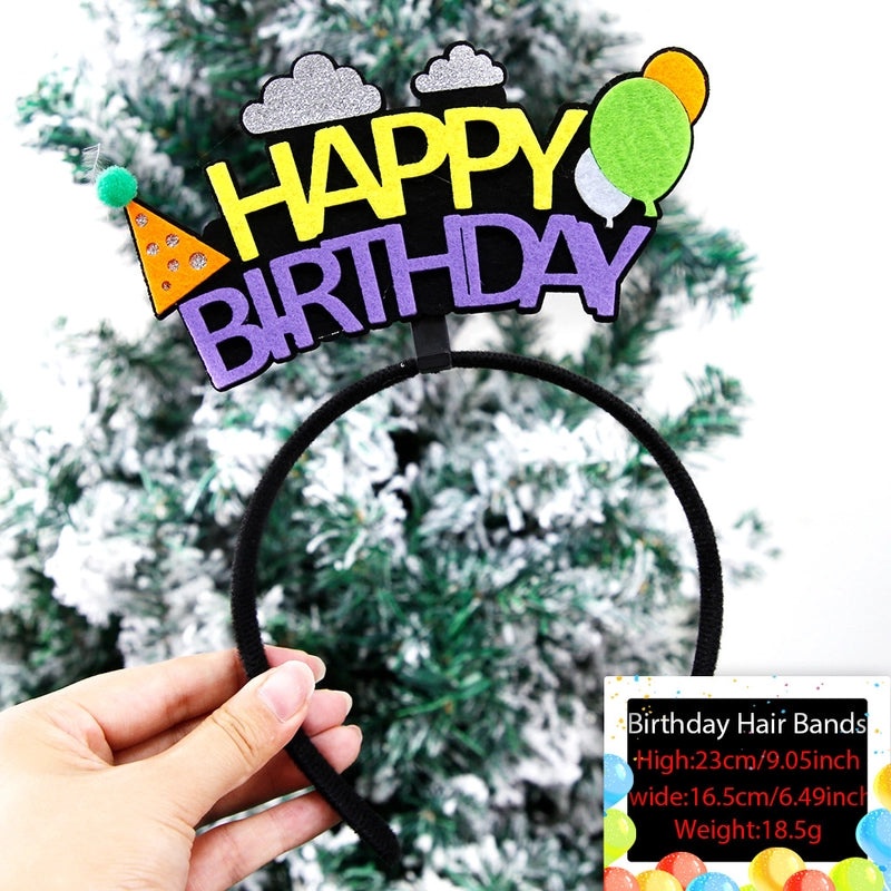 Birthday Party Hairband with Cute Classic Letter Design | Party Accessories