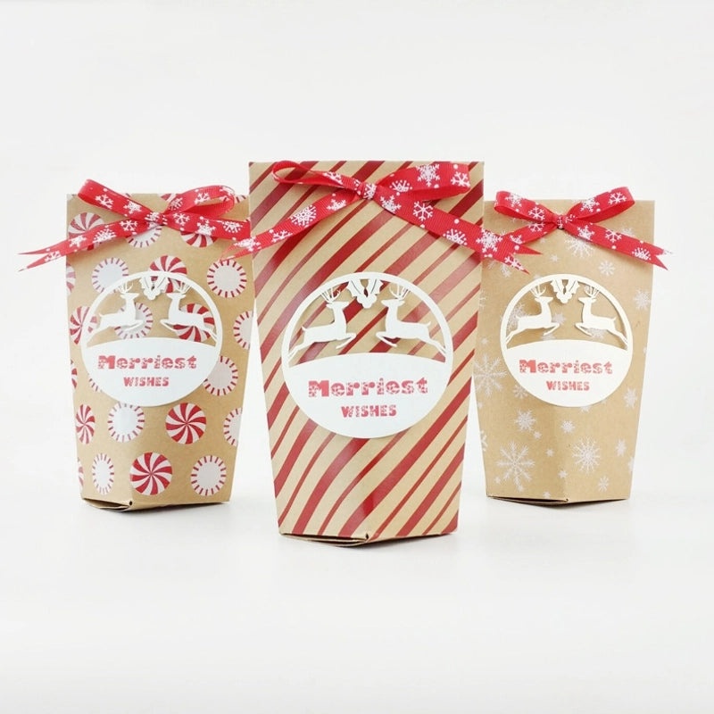 Christmas Holiday Elk Snowflake Kraft Paper Gift Wrap for Party | Gift Wrapping Supplies