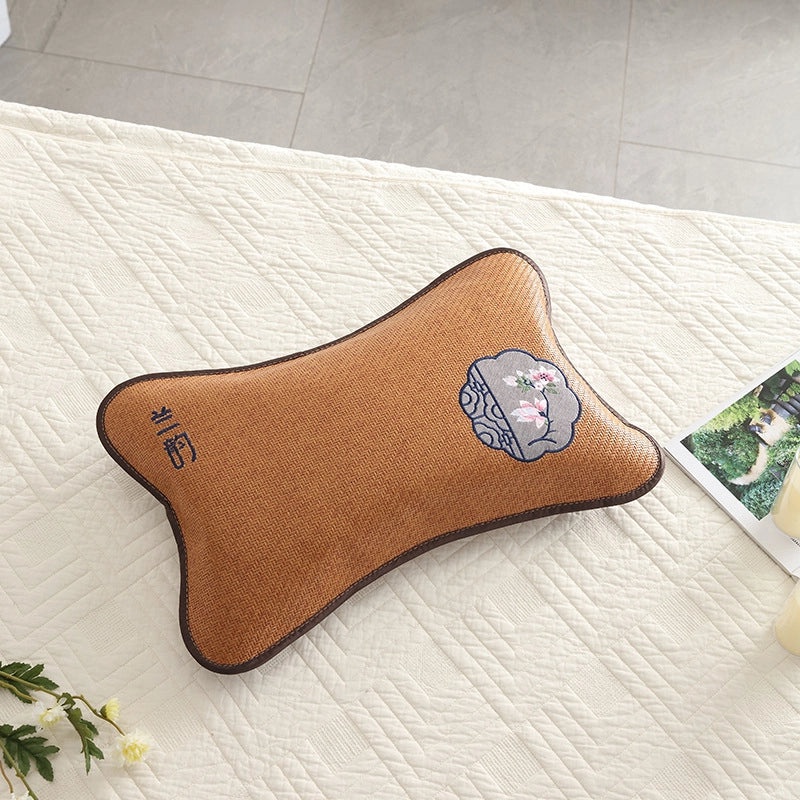 Summer Bamboo Rattan Pillow Breathable Buckwheat Neck Cushion for Adults Dorm Room|Home & Living > Bedding > Pillows
