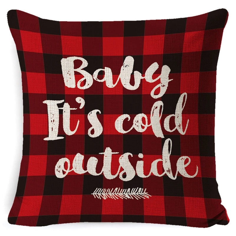 European Style Linen Christmas Pillow Cover for Sofa Cushion Cozy Home Decor|Home Decor & Accessories