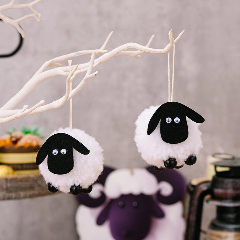 Haobei Black and White Lamb Pendant Eid Al-Adha Hanging Decoration | Home Decor